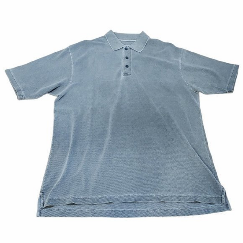 Cabelas Ash,‎ Gray Mens "Made to Fade" Cotton Polo Shirt Large Casual Outdoors